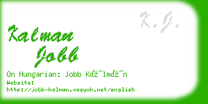 kalman jobb business card